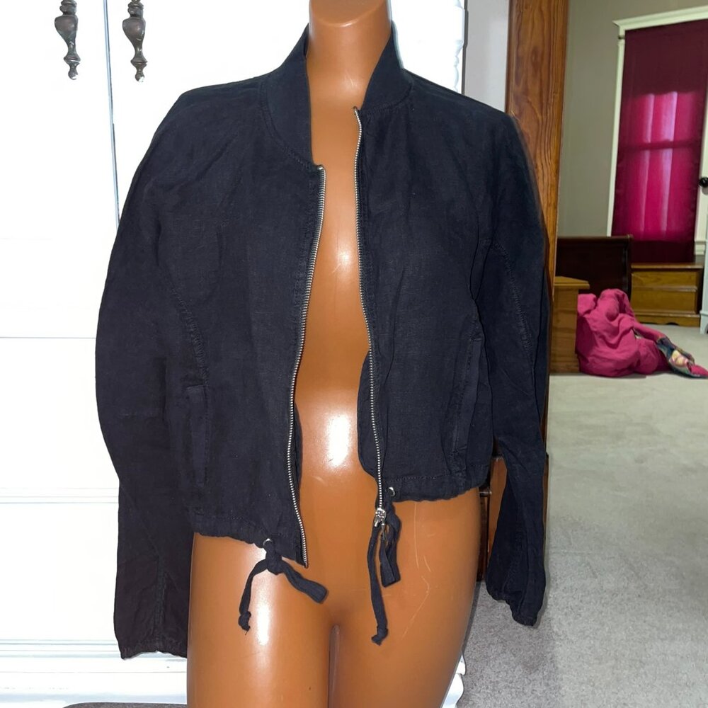 Mae Relaxed Linen Bomber – EVEREVE